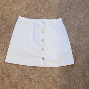 White Jean Skirt